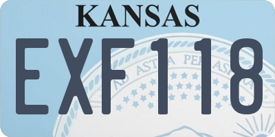 KS license plate EXF118