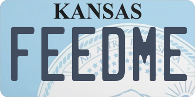 KS license plate FEEDME