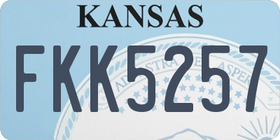 KS license plate FKK5257