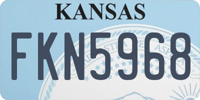 KS license plate FKN5968