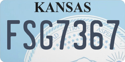 KS license plate FSG7367