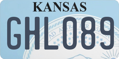 KS license plate GHL089