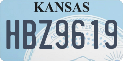 KS license plate HBZ9619