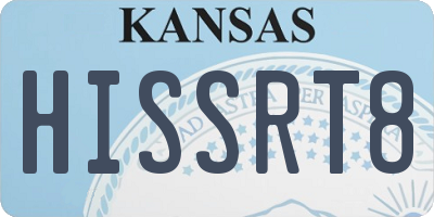 KS license plate HISSRT8