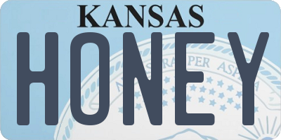 KS license plate HONEY