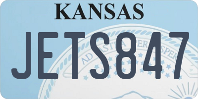 KS license plate JETS847