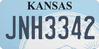 KS license plate JNH3342