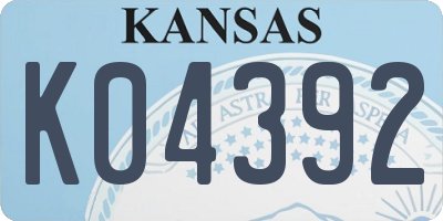 KS license plate K04392