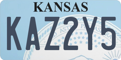 KS license plate KAZ2Y5