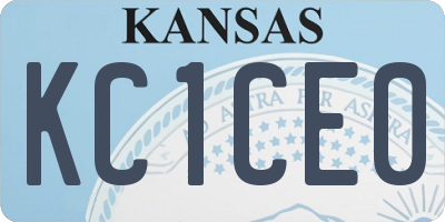 KS license plate KC1CE0