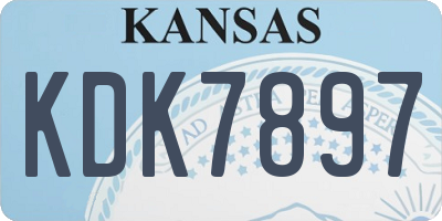 KS license plate KDK7897
