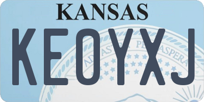 KS license plate KE0YXJ