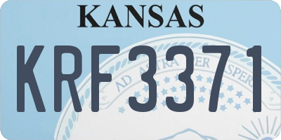 KS license plate KRF3371