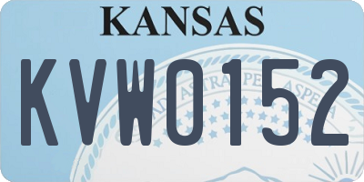 KS license plate KVW0152