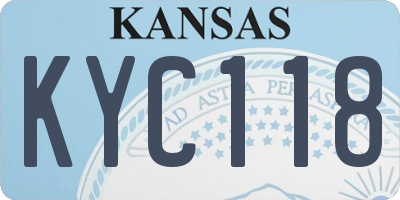 KS license plate KYC118