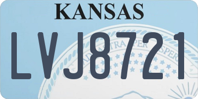 KS license plate LVJ8721