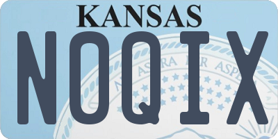 KS license plate N0QIX