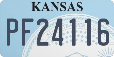 KS license plate PF24116