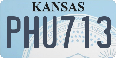 KS license plate PHU713