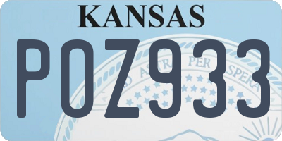 KS license plate POZ933