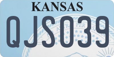 KS license plate QJS039