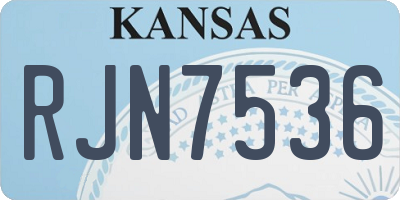 KS license plate RJN7536