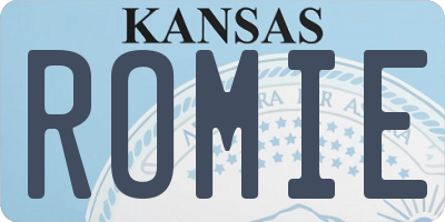 KS license plate ROMIE