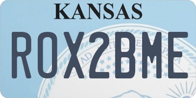 KS license plate ROX2BME