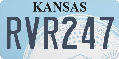 KS license plate RVR247