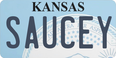 KS license plate SAUCEY