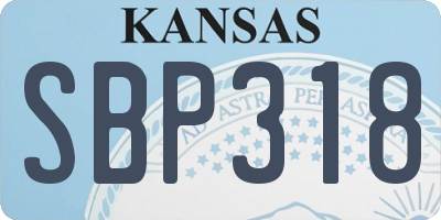 KS license plate SBP318