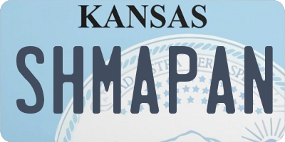 KS license plate SHMAPAN