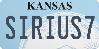 KS license plate SIRIUS7