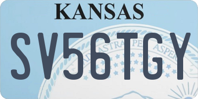 KS license plate SV56TGY