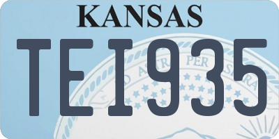 KS license plate TEI935