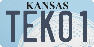 KS license plate TEK01