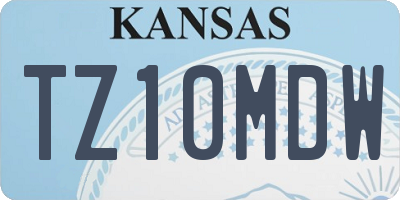 KS license plate TZ10MDW