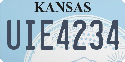 KS license plate UIE4234