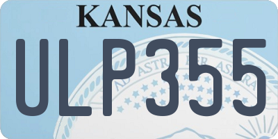 KS license plate ULP355