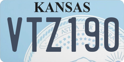 KS license plate VTZ190