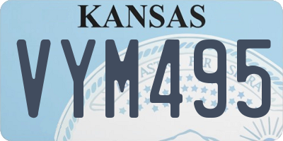 KS license plate VYM495