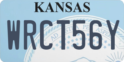 KS license plate WRCT56Y