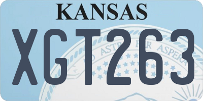 KS license plate XGT263