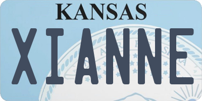 KS license plate XIANNE