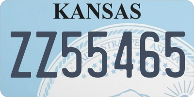 KS license plate ZZ55465