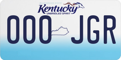 KY license plate 000JGR