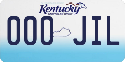 KY license plate 000JIL