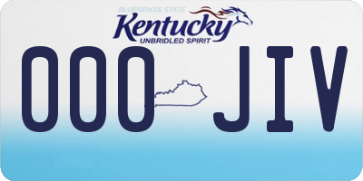 KY license plate 000JIV
