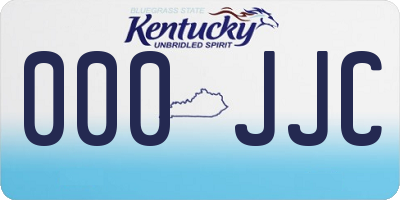 KY license plate 000JJC