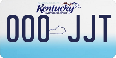 KY license plate 000JJT